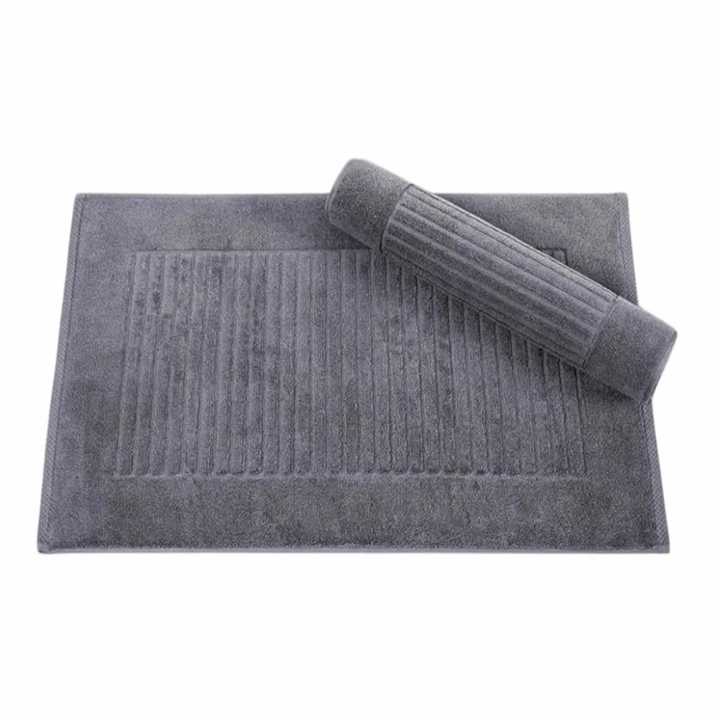 4 Classic Turkish Towels Gray Bathroom Floor Mats 100% Turkish Cotton. 30